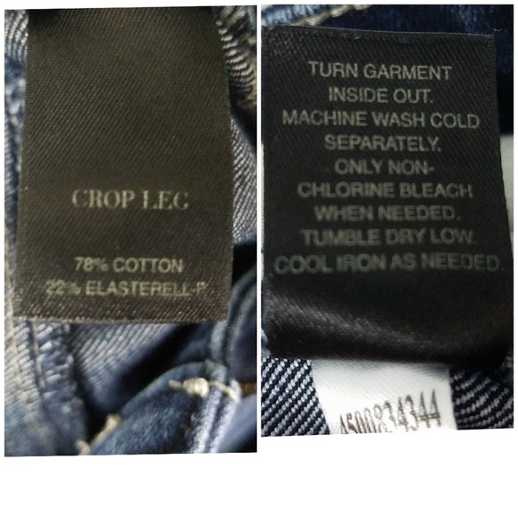 WHBM Blanc Cuffed Crop Jeans Sz 4 - Picture 6 of 8